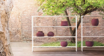 PLANO - Double-sided painted metal shelving unit by Paola Lenti - view 3